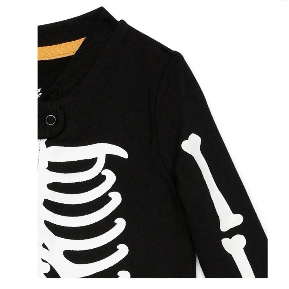 Way To Celebrate Halloween Baby Glow In The Dark Skeleton One Piece Pajamas 18M